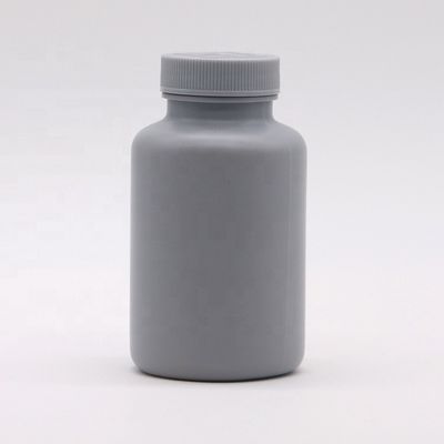 Ματ 200 ml HDPE Ασημένιο γκρι πλαστικό μπουκάλι για προσαρμόσιμη συσκευασία στερεών φαρμάκων