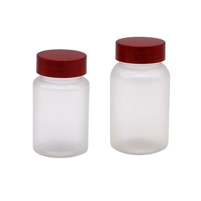 Περιεκτικά για κάψουλες φαρμάκων σε 90mL PET με παγωμένο φινίρισμα και καπάκι με βίδα