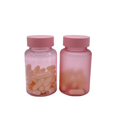 Προσαρμοσμένο 120 ml φιαλίδιο PET Matte Finished με καπάκι με βίδα για κάψουλα χάπι συμπληρώματος