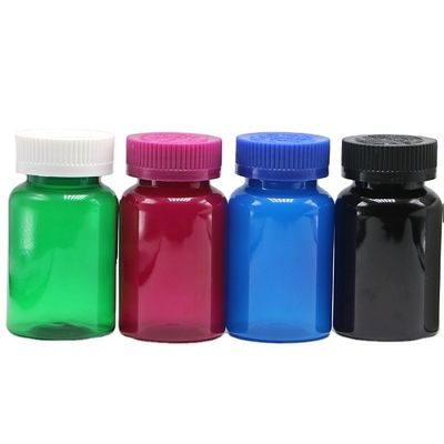 Διαφανή μπουκάλια συμπληρωμάτων 120mL 4oz μπουκάλια κάψουλες PET με κάλυμμα ασφαλείας