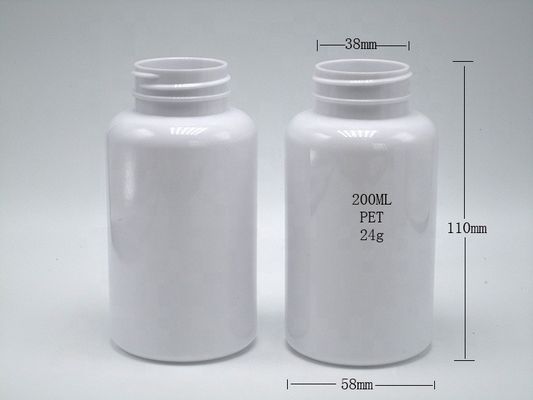 ΠΕΡΙΚΑΣΤΕΡΟ ΠΕΤ 200 ml Φαρμακείο με συνταγή Λευκό πλαστικό μπουκάλι για δοχείο φαρμάκων