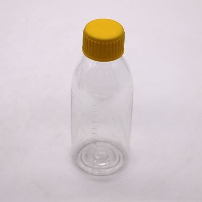 150mL/150cc/5 oz PET Empty Brown/Amber/Transparent Syrup Flask με αλεξίσφαιρο καπάκι