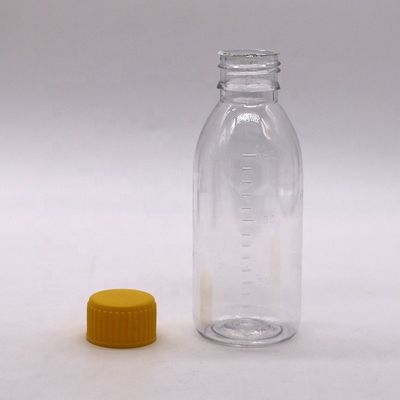150mL/150cc/5 oz PET Empty Brown/Amber/Transparent Syrup Flask με αλεξίσφαιρο καπάκι