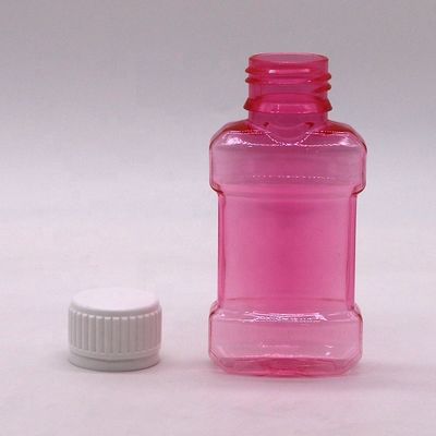 Προσαρμοσμένη έγχρωμη εκτύπωση 75 ml PET πλαστικό μπουκάλι για στοματικό πλύσιμο υγρό Μεγέθος ταξιδιού