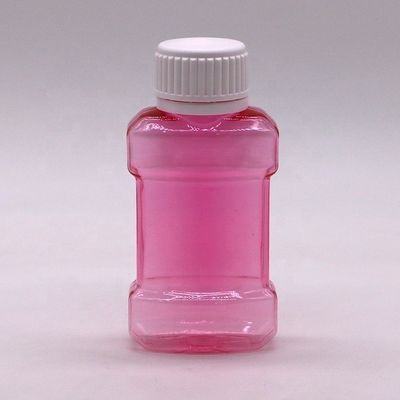 Προσαρμοσμένη έγχρωμη εκτύπωση 75 ml PET πλαστικό μπουκάλι για στοματικό πλύσιμο υγρό Μεγέθος ταξιδιού