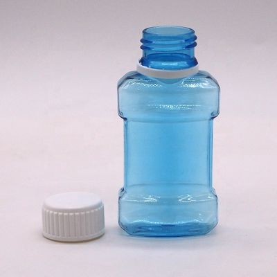 Προσαρμοσμένη έγχρωμη εκτύπωση 75 ml PET πλαστικό μπουκάλι για στοματικό πλύσιμο υγρό Μεγέθος ταξιδιού