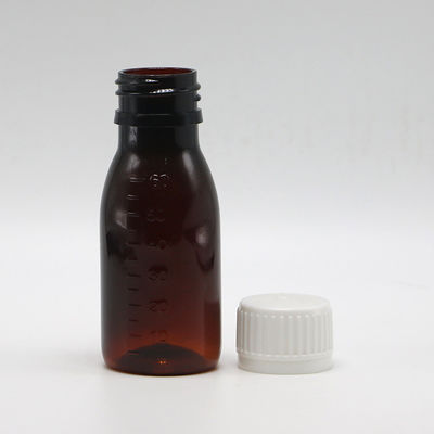 Ασφαλές κάλυμμα PET 2OZ 60 ml μπουκάλι σιρόπι για βήχα για λαδιούχο δοχείο αποθήκευσης