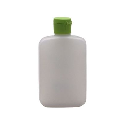120 ml HDPE Flat Square Cosmetic Flask με Custom Colour και Σπειροειδές Flip-Over Καπάκι