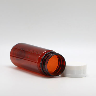 ΣΚΡΟΥ ΚΑΠ 150 ml καφέ μπουκάλι PET για πλαστικό συμπλήρωμα υγρού και καπάκια ασφαλείας παιδιών