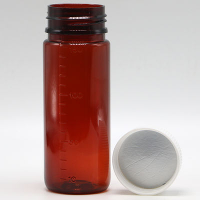ΣΚΡΟΥ ΚΑΠ 150 ml καφέ μπουκάλι PET για πλαστικό συμπλήρωμα υγρού και καπάκια ασφαλείας παιδιών