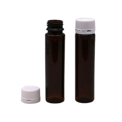 20ML/20CC Slim Smooth Amber Plastic Oral Liquid Bottle with Tamper Proof Cap Για υγρή ιατρική
