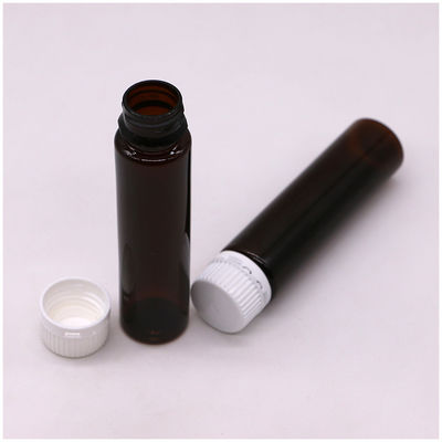 20ML/20CC Slim Smooth Amber Plastic Oral Liquid Bottle with Tamper Proof Cap Για υγρή ιατρική
