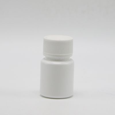 HDPE στρογγυλό σχήμα 20 ml λευκό πλαστικό κενό μπουκάλι για την αποθήκευση υγρού δείγματος χημικής σκόνης