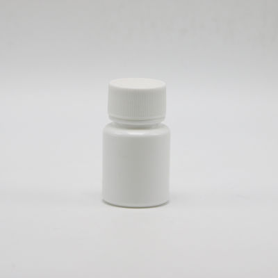 HDPE στρογγυλό σχήμα 20 ml λευκό πλαστικό κενό μπουκάλι για την αποθήκευση υγρού δείγματος χημικής σκόνης