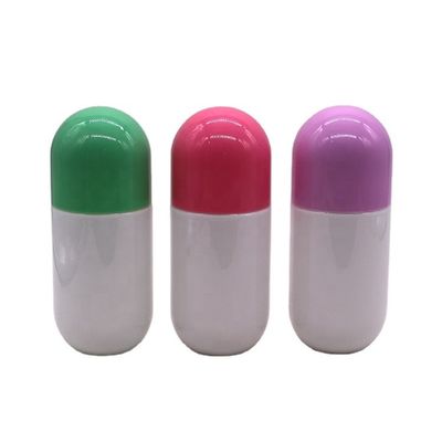 250ML/8OZ PET φωτεινή κάψουλα με σχήμα καψούλας Φαρμακευτικής ποιότητας πλαστικό μπουκάλι με καπάκι βίδας και θερμική σφραγίδα