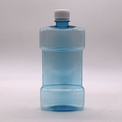 Τύπο με οθόνη 500 ml PET μοναδικό σχήμα υγρό στοματικό πλύσιμο πλαστικό μπουκάλι με καπάκι βίδας