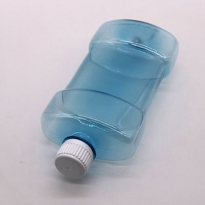 Τύπο με οθόνη 500 ml PET μοναδικό σχήμα υγρό στοματικό πλύσιμο πλαστικό μπουκάλι με καπάκι βίδας