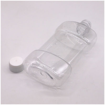 Τύπο με οθόνη 500 ml PET μοναδικό σχήμα υγρό στοματικό πλύσιμο πλαστικό μπουκάλι με καπάκι βίδας