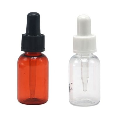 15 ml Στρογγυλό σχήμα PET πλαστικό μπουκάλι σταγονιδιού με σωλήνα ιατρικής ποιότητας προσαρμοσμένο καπάκι σταγονιδιού