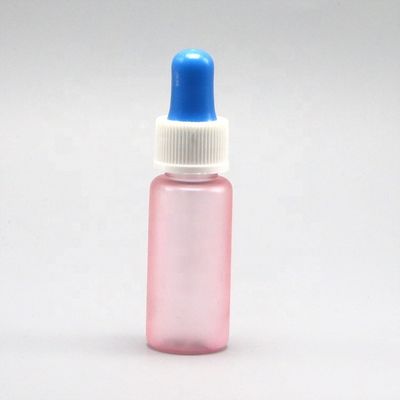 15 ml Στρογγυλό σχήμα Προσαρμογή μπουκάλια σταγονιδιωτή PET για το δοχείο δείγματος υγρού