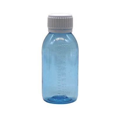 100 ml στρογγυλό σφουγγαρόσιρο για βήχα υγρό μπουκάλι με καπάκι με βίδα και θερμική σφραγίδα Δείγματα χωρίς