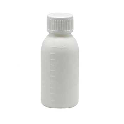30mL/50mL/100mL PP λευκό υγρό φιαλίδιο με κλίμακα σώματος και εκτύπωση με οθόνη