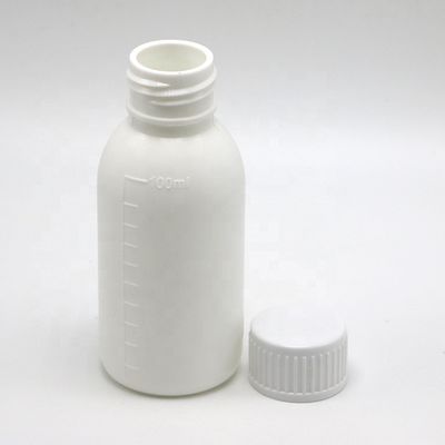 30mL/50mL/100mL PP λευκό υγρό φιαλίδιο με κλίμακα σώματος και εκτύπωση με οθόνη