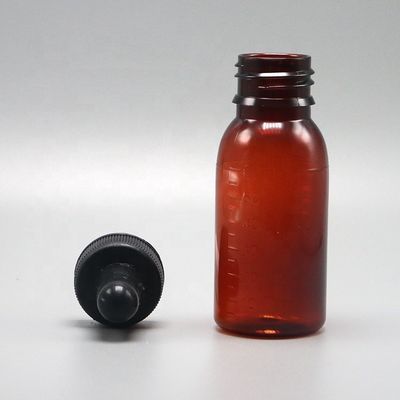Ιατρικό αντιδραστήρα 60ml PET πλαστικό μπουκάλι αιθέριας ελαίας με αποστειρωμένο σχέδιο και προσαρμοσμένο λογότυπο