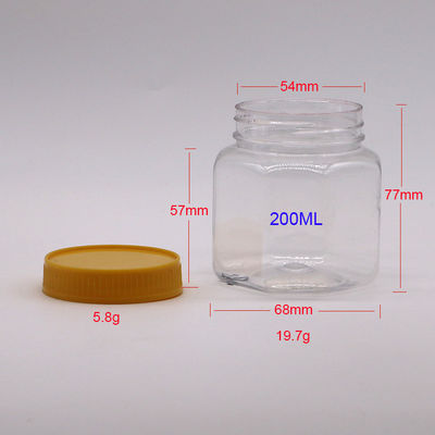 200 ml PET Οκτάγωνο βάζο τροφίμων για καρπούς ξηρών καρπών Προσαρμόσιμο χρώμα πλαστικό μπουκάλι