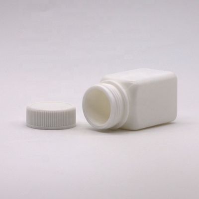 Μικρή χωρητικότητα 50cc HDPE αποστειρωμένο τετράγωνο πλαστικό μπουκάλι με καπάκι βίδας προσαρμοσμένο