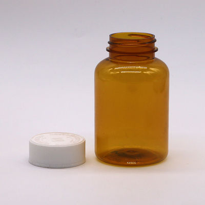 180 ml Φιαλάκι πλαστικού PET Amber με καπάκι CRC για κάψουλες Πίβλα 6OZ/180ML