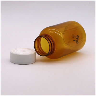 180 ml Φιαλάκι πλαστικού PET Amber με καπάκι CRC για κάψουλες Πίβλα 6OZ/180ML