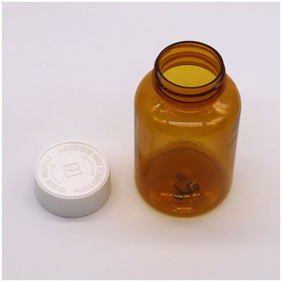 180 ml Φιαλάκι πλαστικού PET Amber με καπάκι CRC για κάψουλες Πίβλα 6OZ/180ML