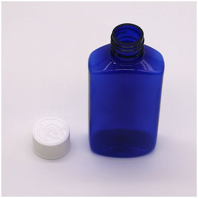 Βασικό υλικό PET 120 ml τετραγωνικό αποστειρωμένο σιρόπι βήχα στοματικό υγρό μπουκάλι Καπάκι ασφαλείας παιδιού