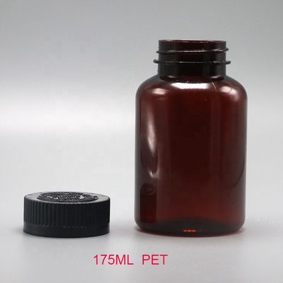2OZ 60ML PET Amber Black πλαστικό μπουκάλι με κάλυμμα CRC για συσκευασία συμπληρωμάτων φαρμάκου