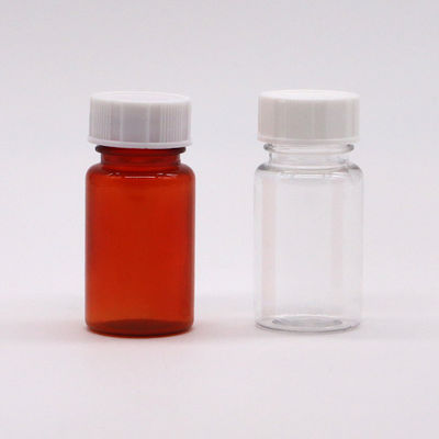 Υλικό κολάρου PET 15mL Στρογγυλό σχήμα πλαστικό μπουκάλι για την αποθήκευση καψουλών