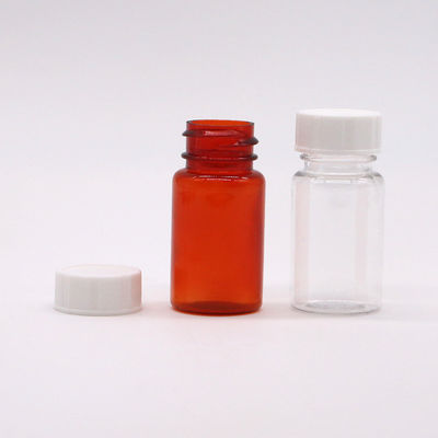 Υλικό κολάρου PET 15mL Στρογγυλό σχήμα πλαστικό μπουκάλι για την αποθήκευση καψουλών