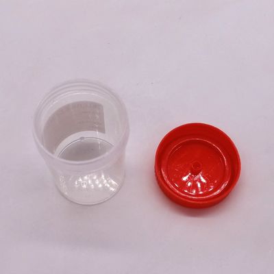 50 ml/60 ml PP πλαστικό φλιτζάνι συλλογής κοπράνων για φιάλη δειγμάτων σε εργαστηριακά είδη