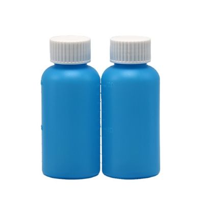 100 ml PET Amber/ Blue Maple Cough Syrup Oral Liquid Flask με καπάκι CRC και θερμική σφραγίδα