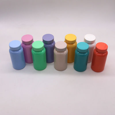 Τυποποιημένο χρώμα 150mL/5oz μπουκάλι PET για δισκία/καψάκια/κονδύλα/χάπια και εκθετικό καπάκι