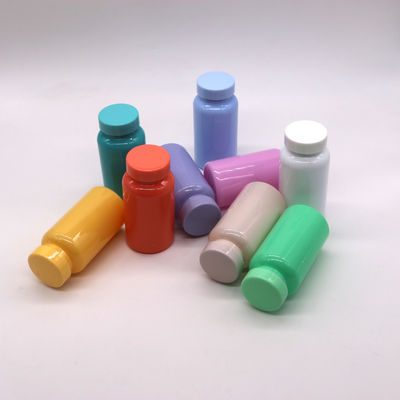 Τυποποιημένο χρώμα 150mL/5oz μπουκάλι PET για δισκία/καψάκια/κονδύλα/χάπια και εκθετικό καπάκι