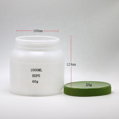 Ψωμί 1L / 4L HDPE πρωτεΐνη σε σκόνη με ευρύ στόμα Αποθήκευση τροφίμων με καπάκι βίδες και αλουμινένιο υλικό θερμικής επαγωγής
