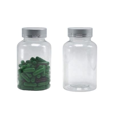 Διαφανές 175 ml PET πλαστικό μπουκάλι Boston Round για εξατομικευμένα χρωματικά δοχεία φαρμάκων