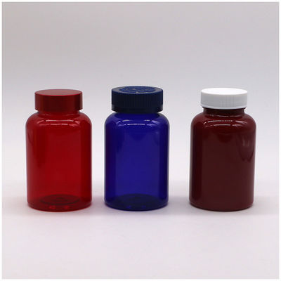Διαφανές 175 ml PET πλαστικό μπουκάλι Boston Round για εξατομικευμένα χρωματικά δοχεία φαρμάκων