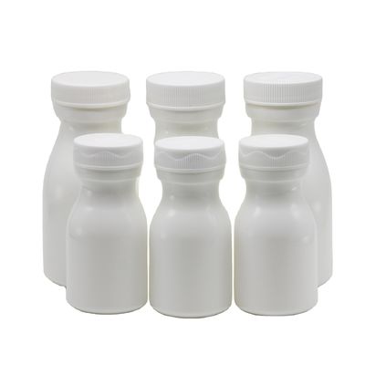 Λευκό μπουκάλι πλαστικού HDPE 60 ml για άνετη αποθήκευση στερεών δισκίων και καψουλών