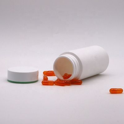 Προσαρμοσμένα χρώματα Emboss Logo πλαστικά μπουκάλια για κάψουλες / δισκία / χάπια / σκόνη 200ml