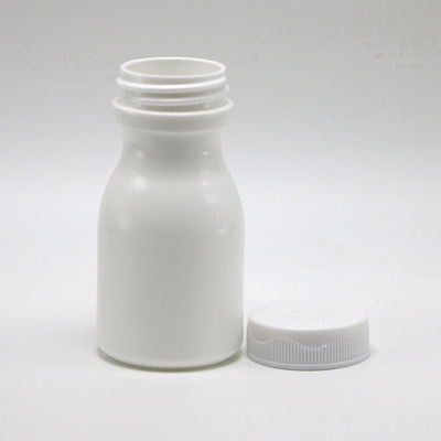 Λευκό μπουκάλι πλαστικού HDPE 60 ml για άνετη αποθήκευση στερεών δισκίων και καψουλών