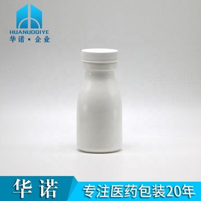 Λευκό μπουκάλι πλαστικού HDPE 60 ml για άνετη αποθήκευση στερεών δισκίων και καψουλών