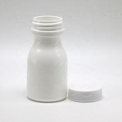 Λευκό μπουκάλι πλαστικού HDPE 60 ml για άνετη αποθήκευση στερεών δισκίων και καψουλών