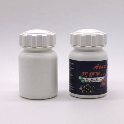 Στρογγυλό 225ml 7.5oz πλαστικό HDPE δοχείο φαρμάκων Συμπλήρωμα Κρατήρας φιάλης Εγκατασκευή κάλυψη